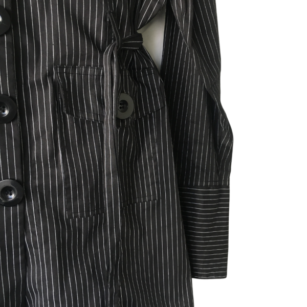 Striped Button Up Drawstring Top - Image 9