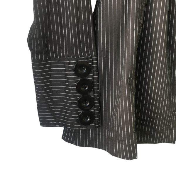 Striped Button Up Drawstring Top - Image 10