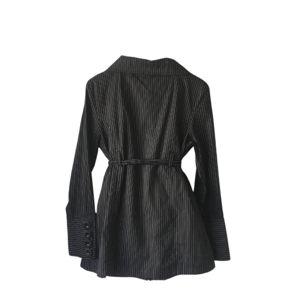 Striped Button Up Drawstring Top - Image 11