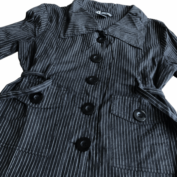 Striped Button Up Drawstring Top - Image 14