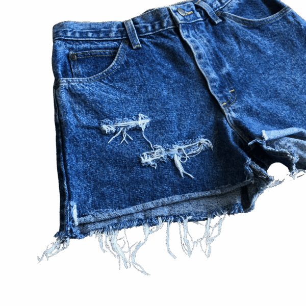 Short Cut Denim Shorts - Image 8