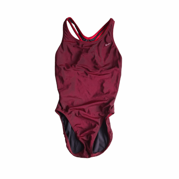 Vintage Fluorescent Red Racerback Swimsuit