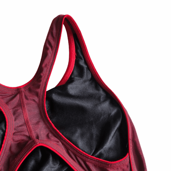 Vintage Fluorescent Red Racerback Swimsuit - Image 9