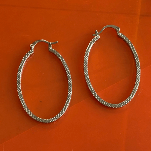 Ovaline Metric Hoop Earrings - Image 7