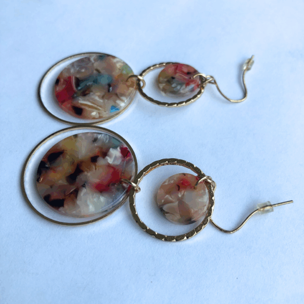 Marble Sphere Earrings - Image 3