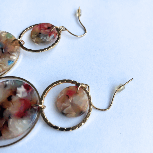 Marble Sphere Earrings - Image 2
