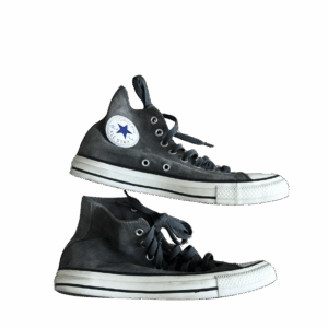 Dark Grey Suede High Top Ankle Sneakers