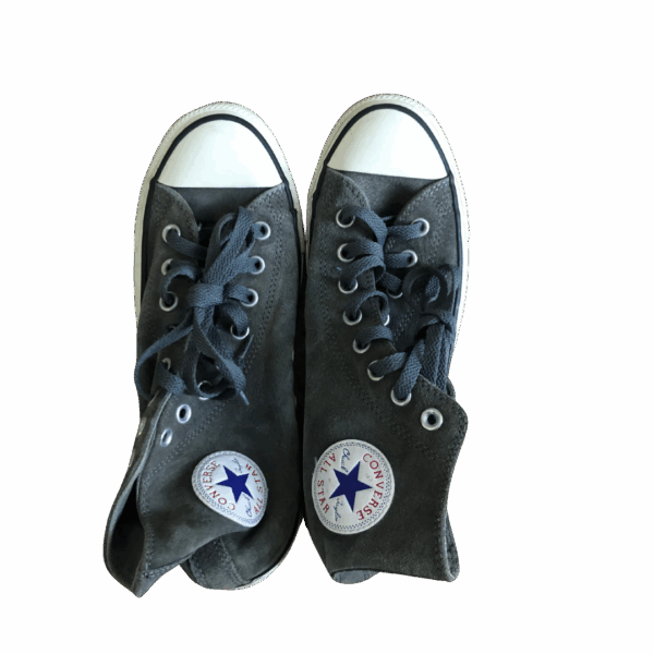 Dark Grey Suede High Top Ankle Sneakers - Image 10