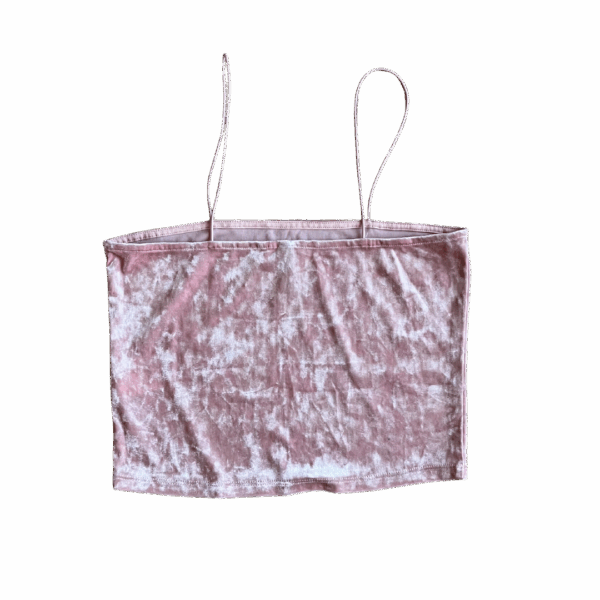 Velvet Square Halter Strap Top - Image 7
