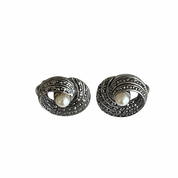 Pearl Swirl Earrings - Image 2