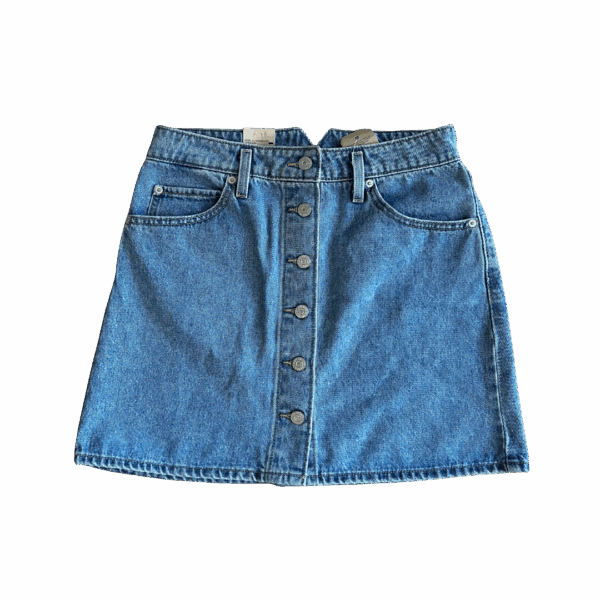 Denim Button Skirt